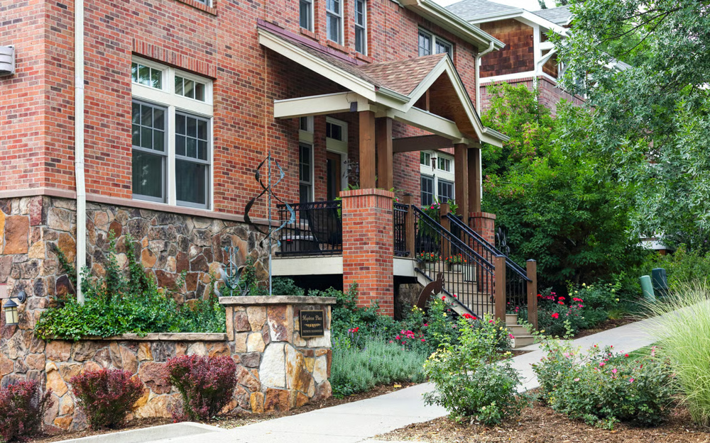 Landscaped front entry