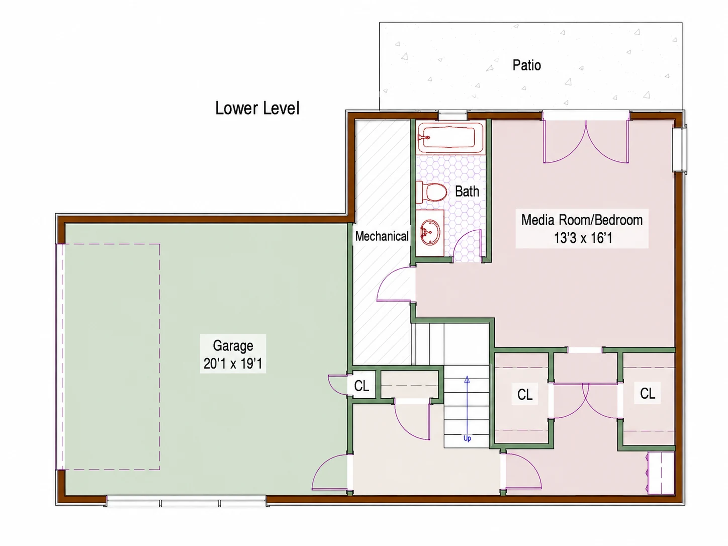 Lower-level floor plan