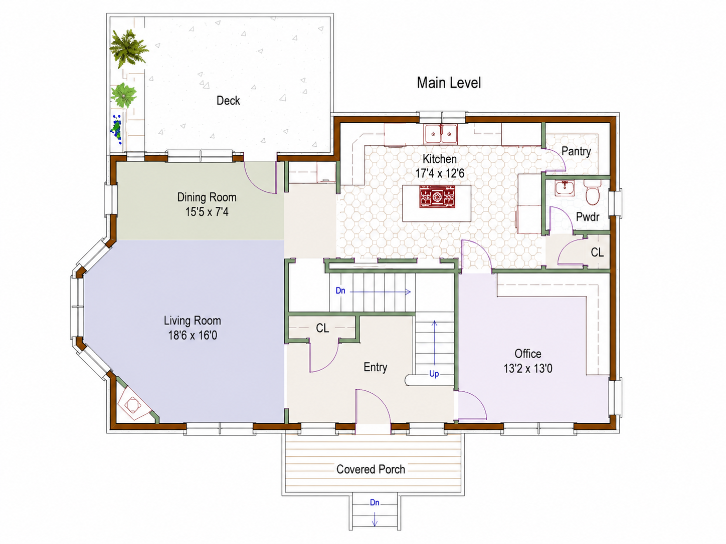 Main-level floor plan